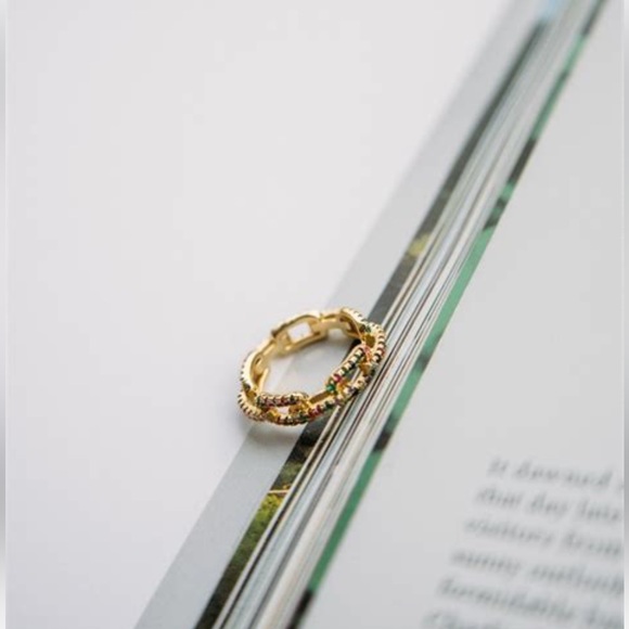 Vintage Havana Chaya Rhinestone Ring - Picture 1 of 7